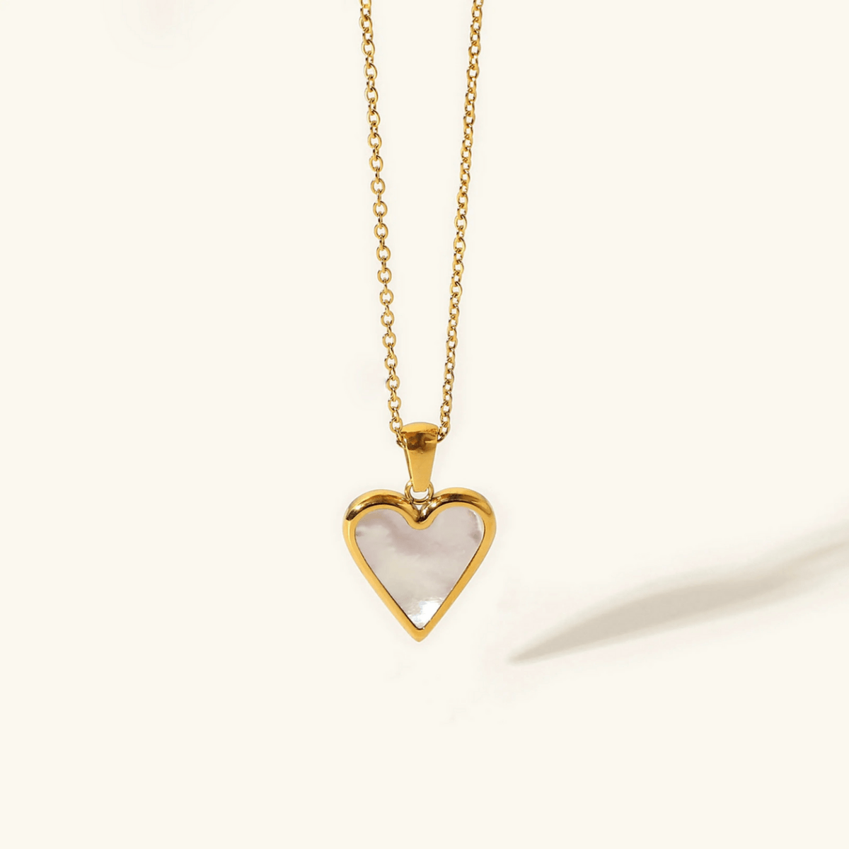 Carys Heart Inlay Necklace - Luzy Jewels