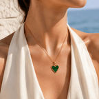 Carys Heart Inlay Necklace - Luzy Jewels