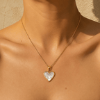 Carys Heart Inlay Necklace - Luzy Jewels