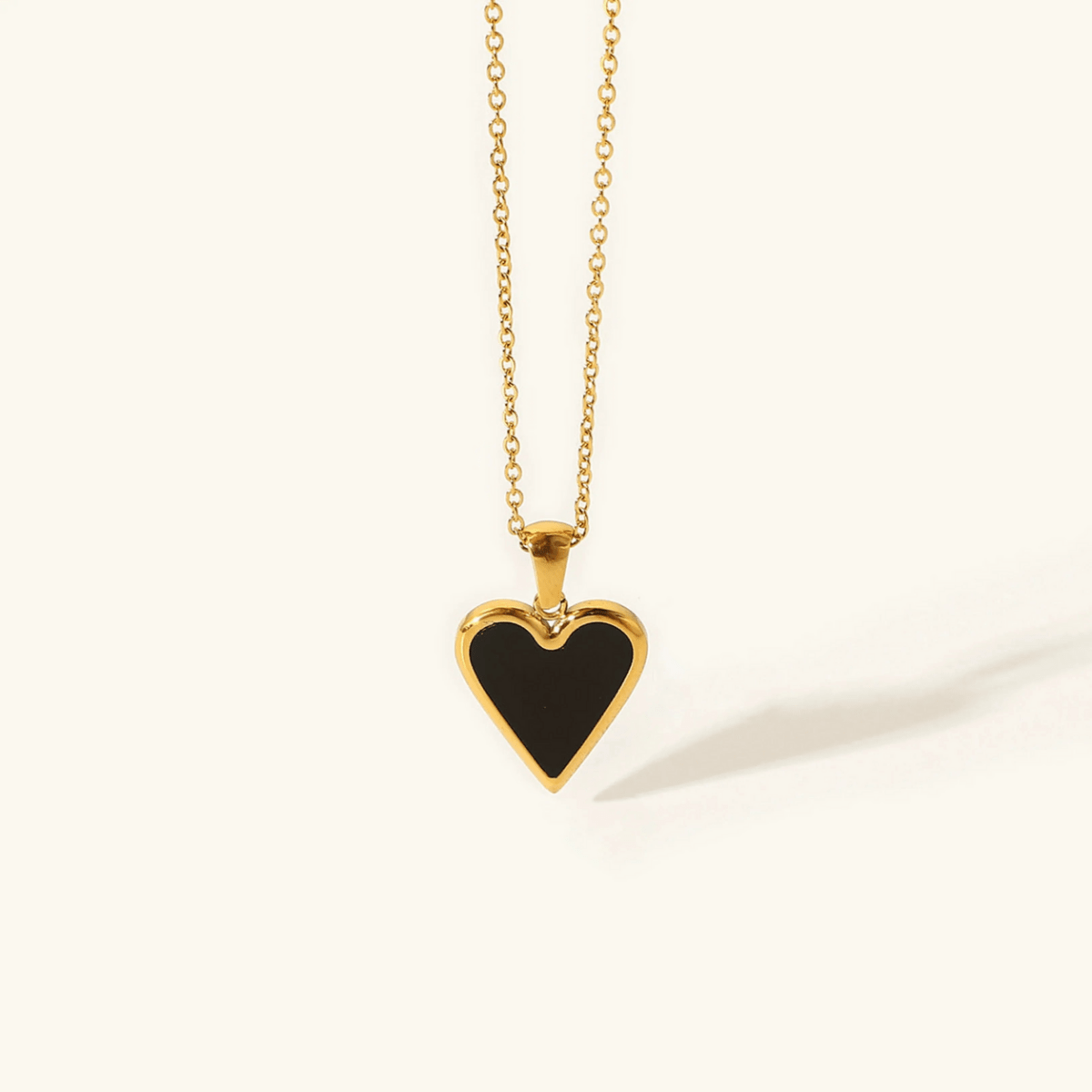 Carys Heart Inlay Necklace - Luzy Jewels