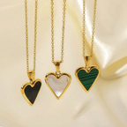 Carys Heart Inlay Necklace - Luzy Jewels