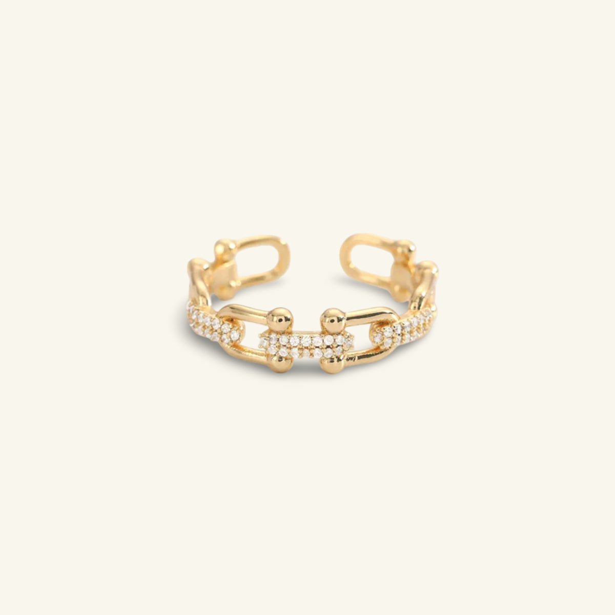 Celeste Open Gold Ring - Luzy Jewels