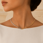 Celeste Two-Tone Infinity Knot Necklace - Luzy Jewels