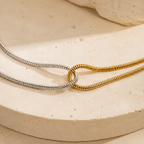 Celeste Two-Tone Infinity Knot Necklace - Luzy Jewels