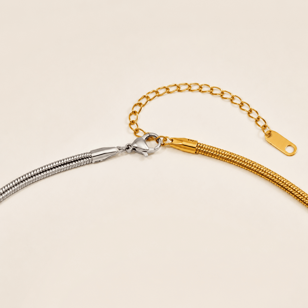Celeste Two-Tone Infinity Knot Necklace - Luzy Jewels