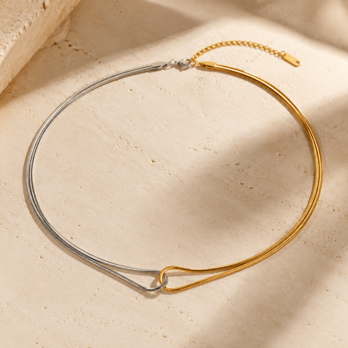 Celeste Two-Tone Infinity Knot Necklace - Luzy Jewels