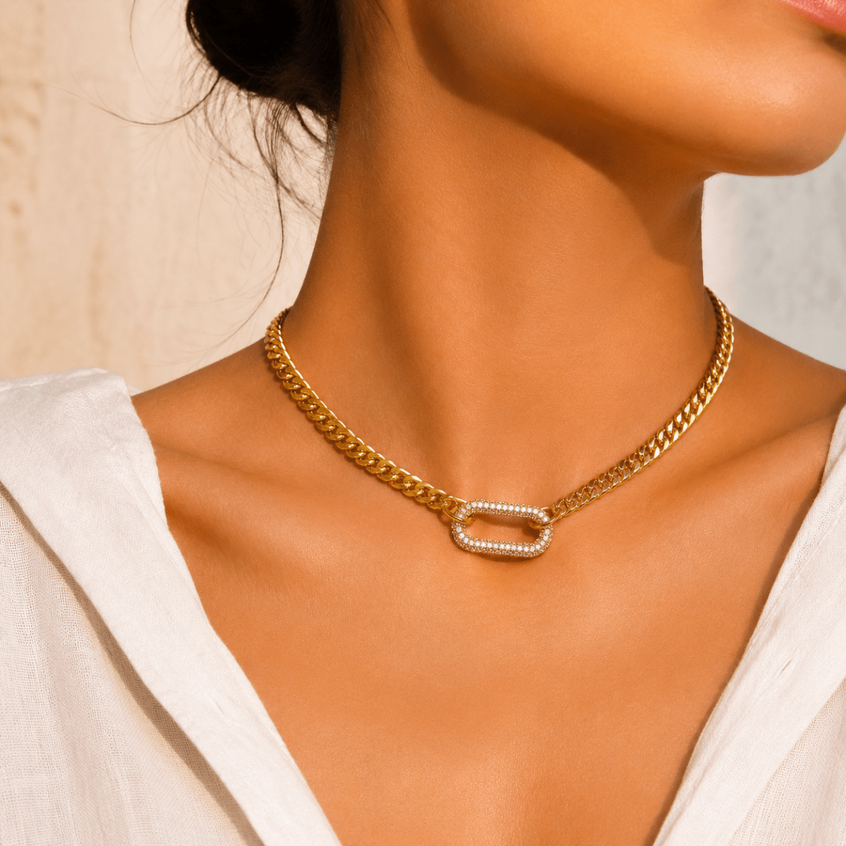 Celestine Pavé Link Choker - Luzy Jewels