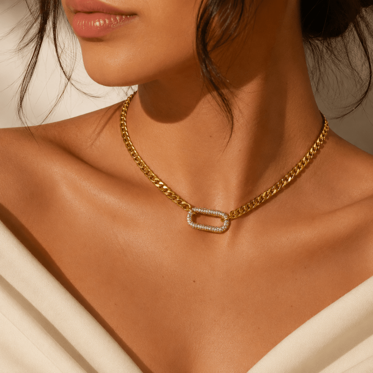 Celestine Pavé Link Choker - Luzy Jewels
