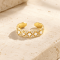 Celia Pavé Lattice Open Ring - Luzy Jewels
