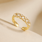 Celia Pavé Lattice Open Ring - Luzy Jewels