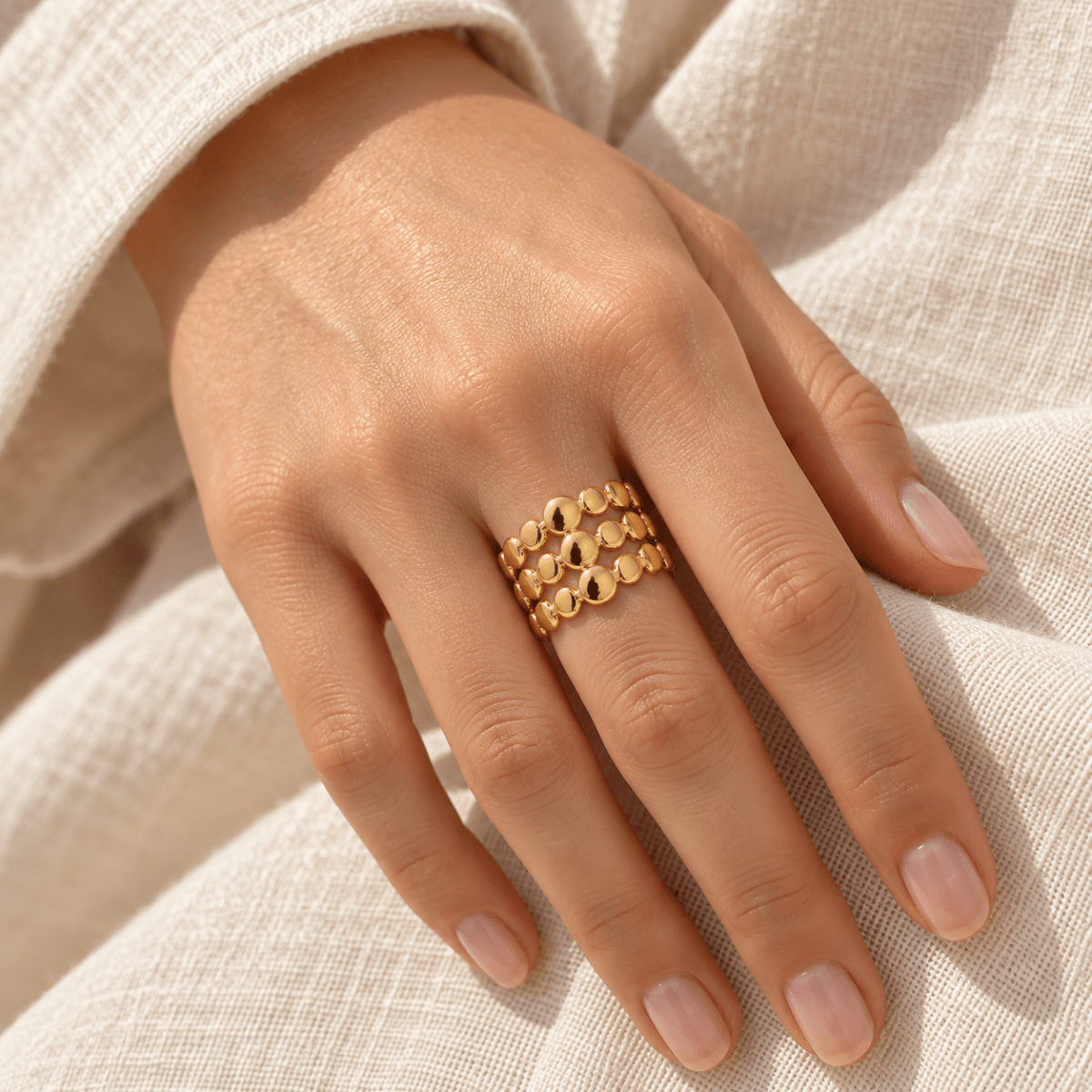 Circelline Triple Disc Ring - Luzy Jewels