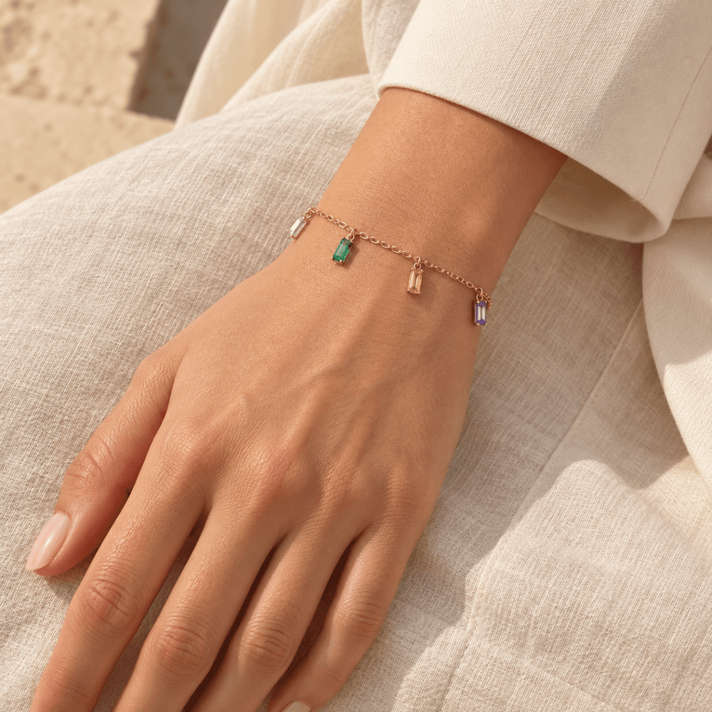 Cromielle Six Gem Drop Bracelet - Luzy Jewels