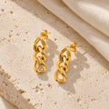 Curbelle Three-Link Drop Earrings - Luzy Jewels