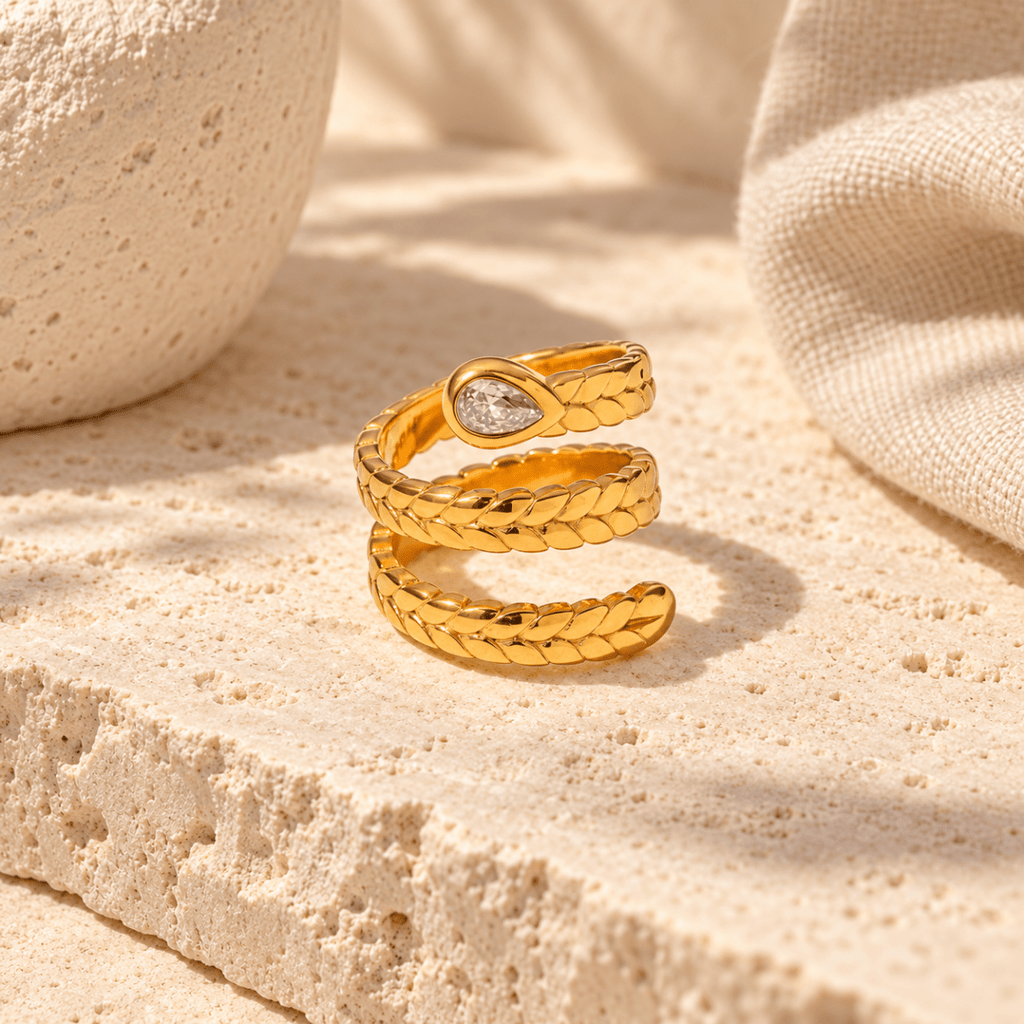 Davenia Serpent Coil Ring - Luzy Jewels