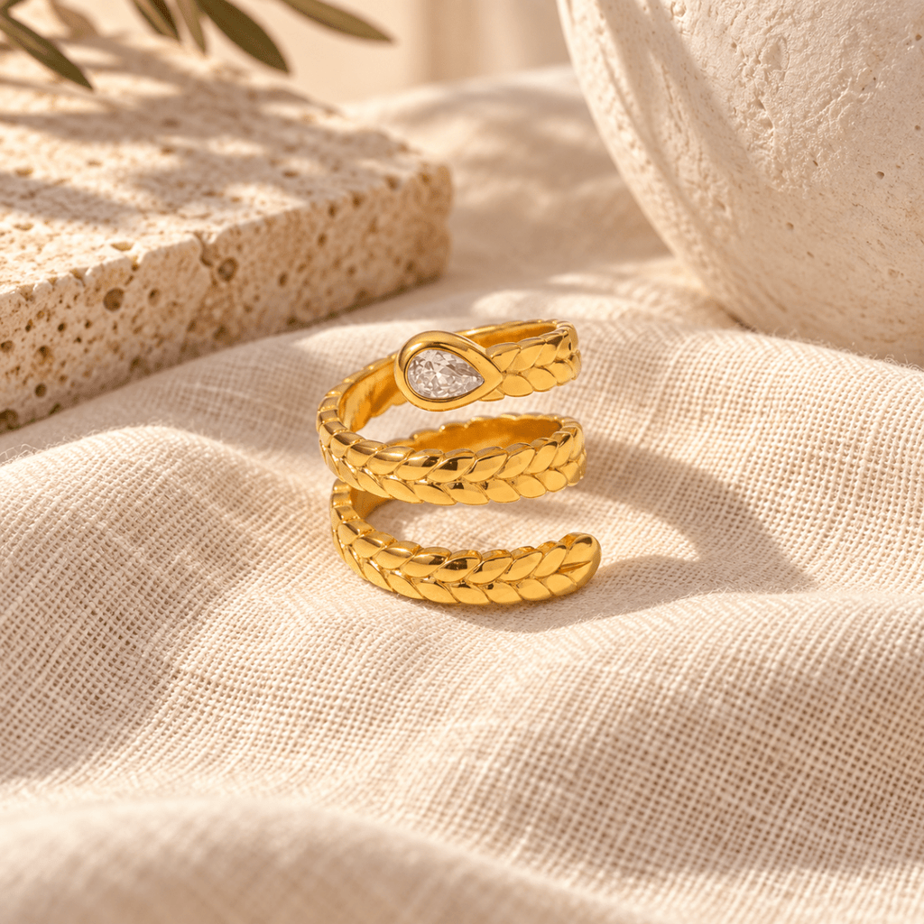 Davenia Serpent Coil Ring - Luzy Jewels