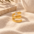 Davenia Serpent Coil Ring - Luzy Jewels