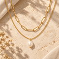 Doreva Layered Pearl Necklace - Luzy Jewels