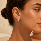 Elara Mixed-Cut Huggie Earrings - Luzy Jewels