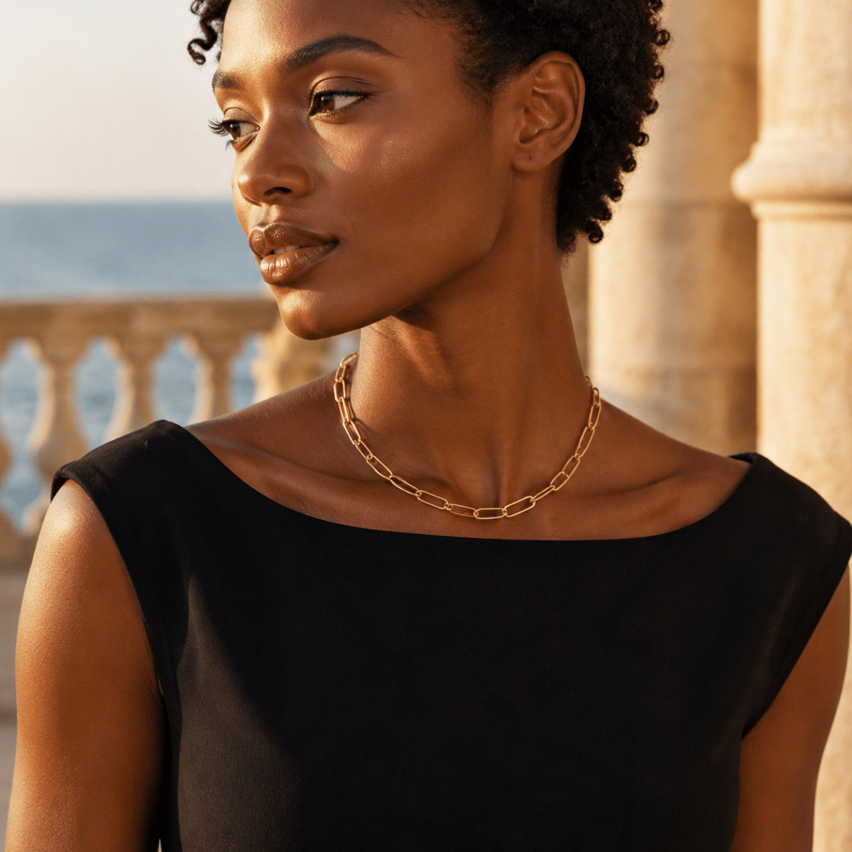 Elara Paperclip Chain Necklace - Luzy Jewels