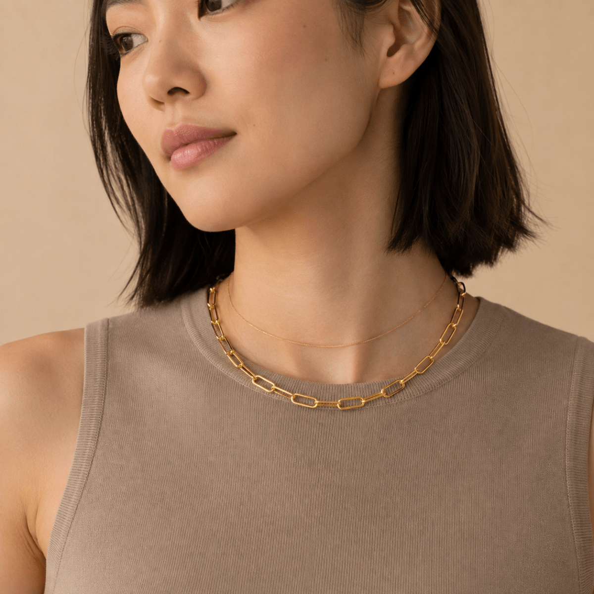 Elara Paperclip Chain Necklace - Luzy Jewels