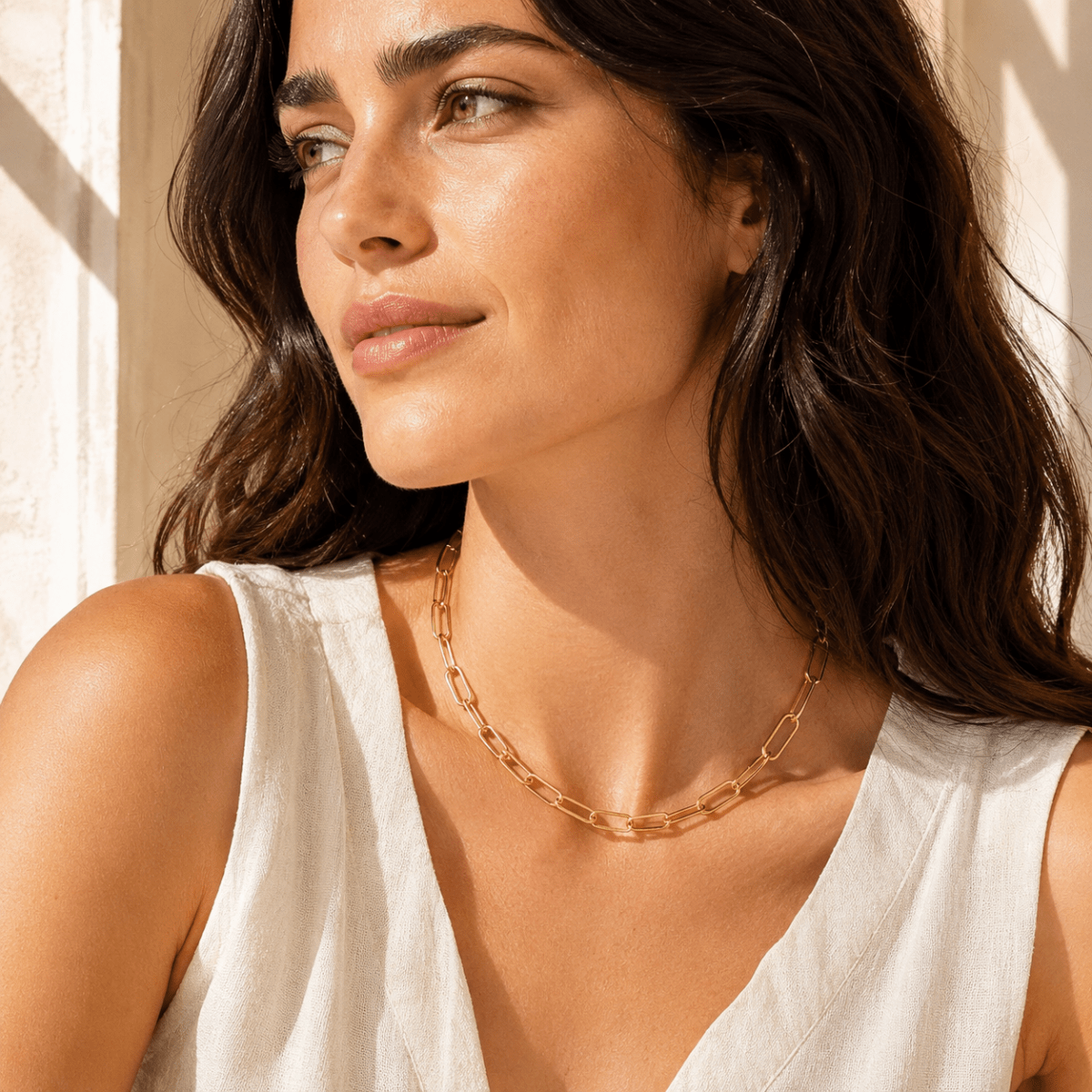Elara Paperclip Chain Necklace - Luzy Jewels