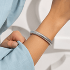 Elara Ribbed Flex Bangle - Luzy Jewels