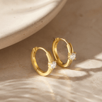 Elara Solitaire Pixie Huggies - Luzy Jewels