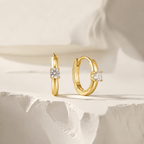 Elara Solitaire Pixie Huggies - Luzy Jewels