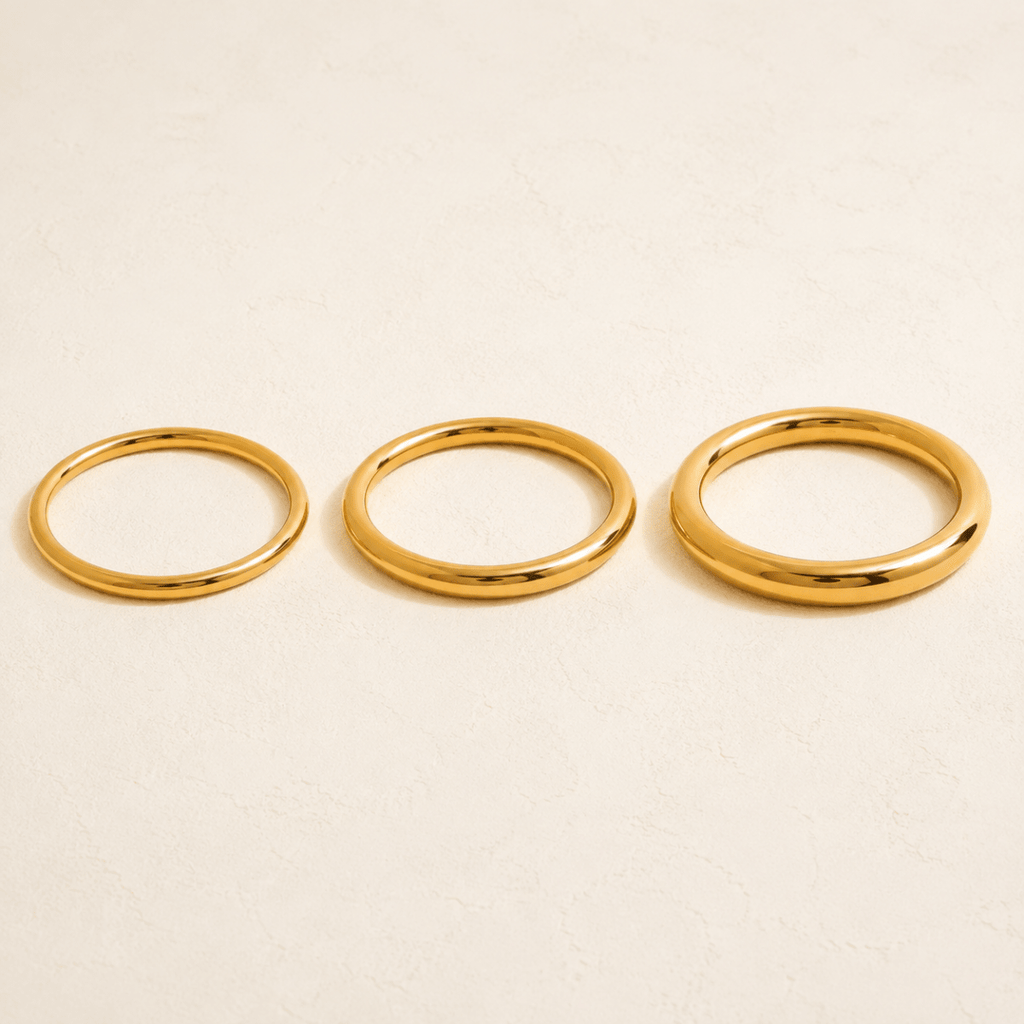 Elettra Polished Graduated Bangle - Luzy Jewels