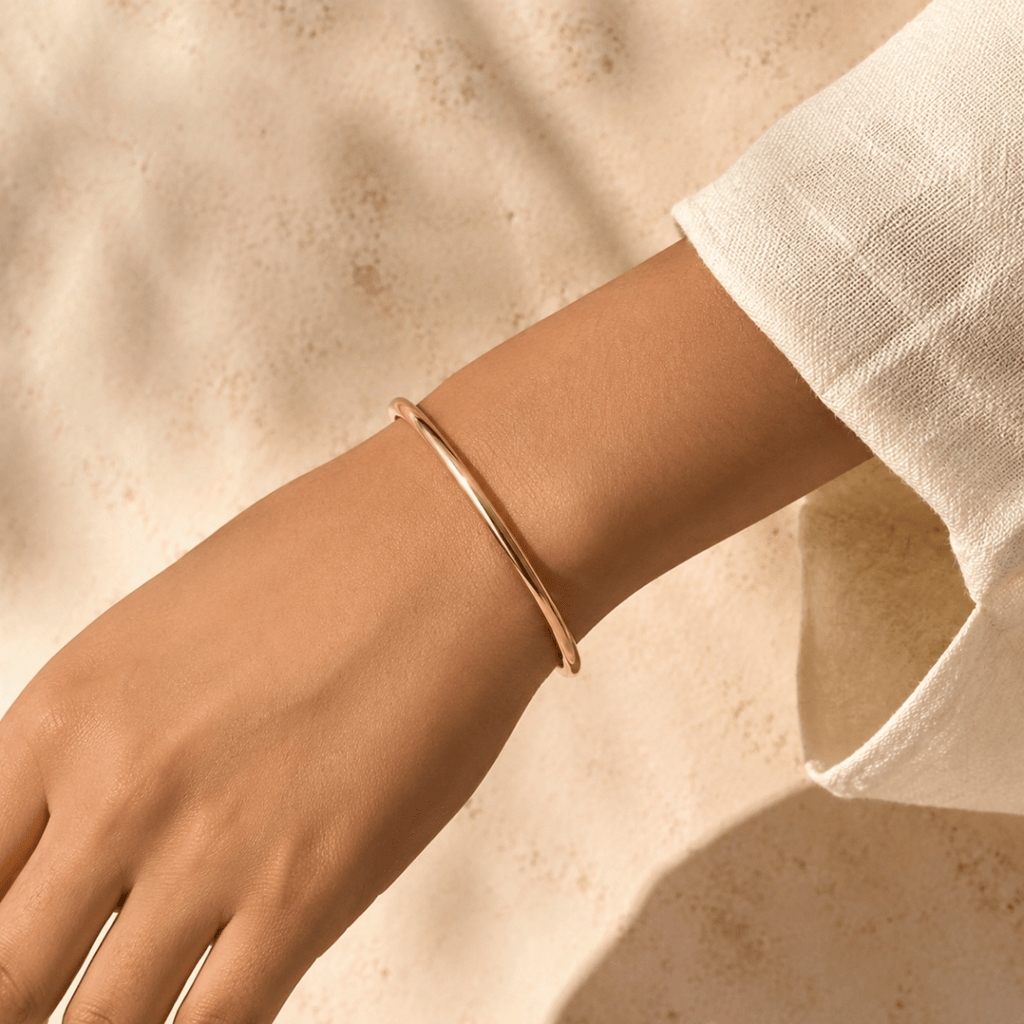 Elettra Polished Graduated Bangle - Luzy Jewels