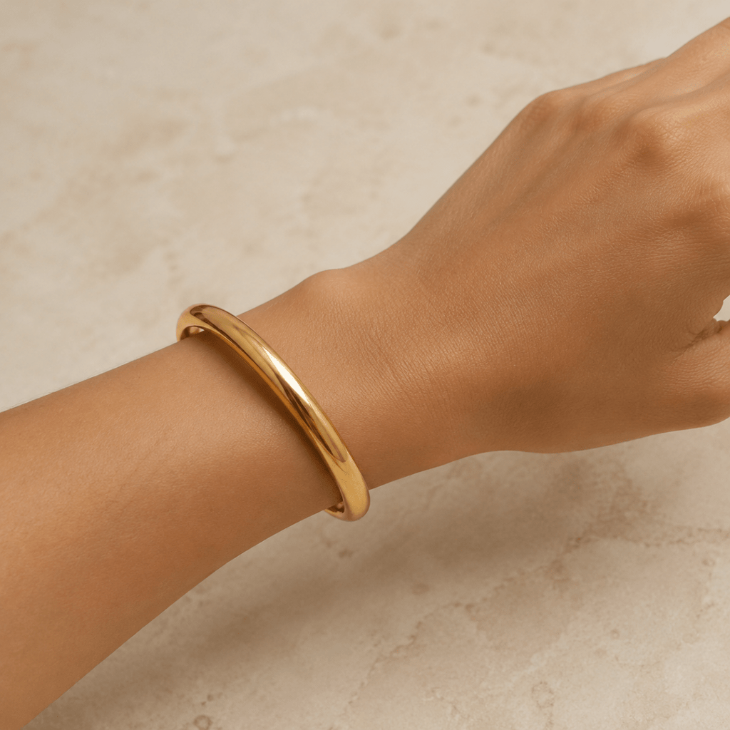 Elettra Polished Graduated Bangle - Luzy Jewels