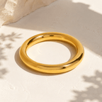 Elettra Polished Graduated Bangle - Luzy Jewels