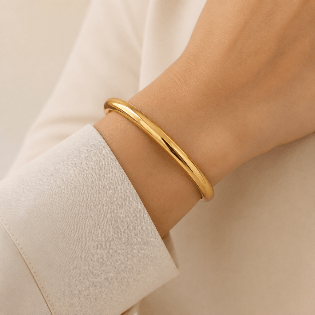 Elettra Polished Graduated Bangle - Luzy Jewels