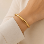 Elettra Polished Graduated Bangle - Luzy Jewels