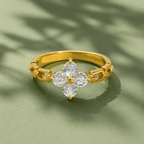 Elodie Crystal Petal Ring - Luzy Jewels