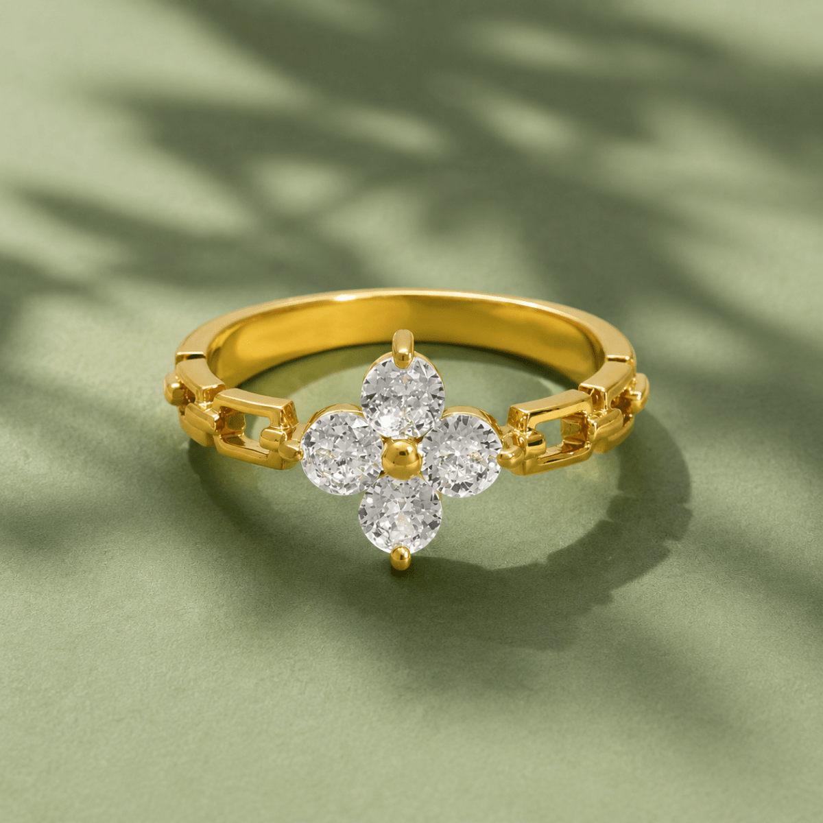 Elodie Crystal Petal Ring - Luzy Jewels