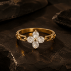 Elodie Crystal Petal Ring - Luzy Jewels