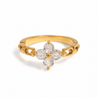Elodie Crystal Petal Ring - Luzy Jewels