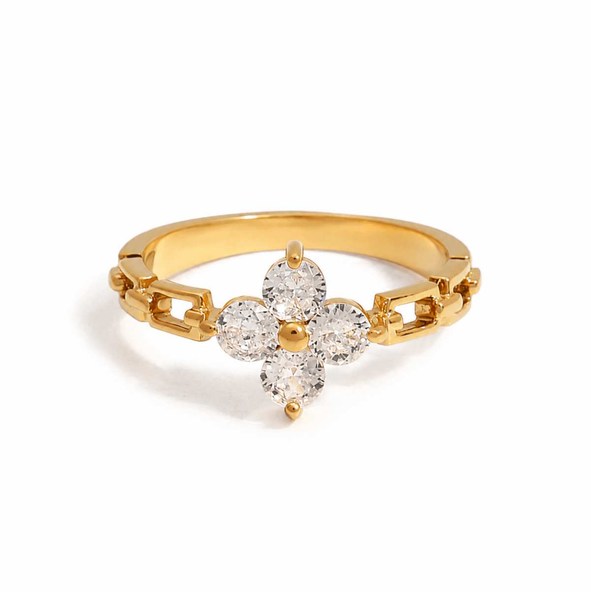 Elodie Crystal Petal Ring - Luzy Jewels
