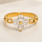 Elodie Crystal Petal Ring - Luzy Jewels