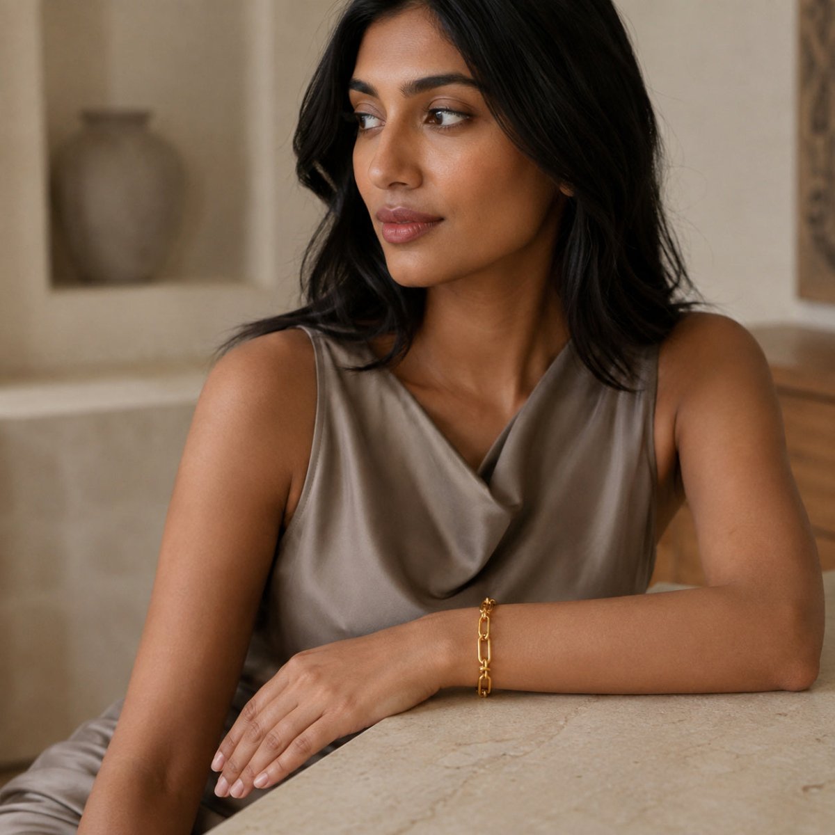 Elodie Paperclip Chain Bracelet - Luzy Jewels
