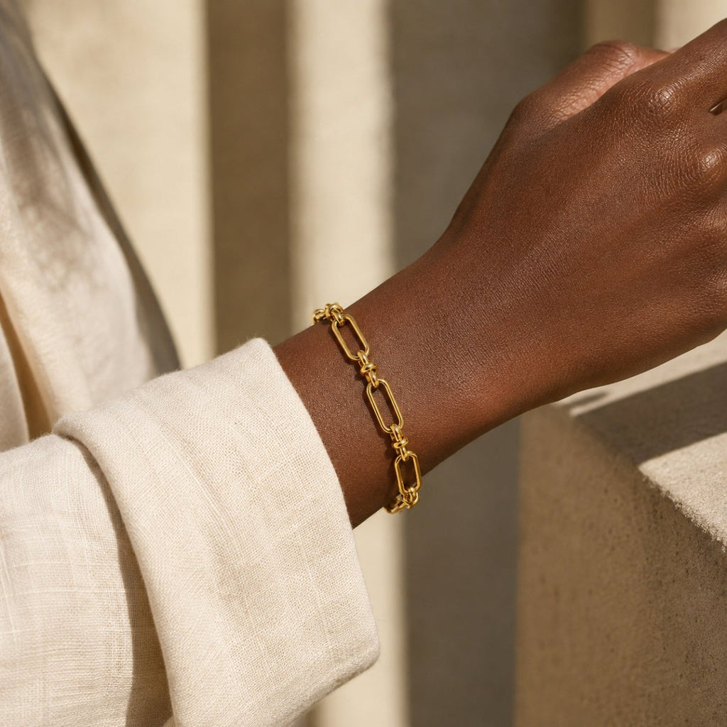 Elodie Paperclip Chain Bracelet - Luzy Jewels