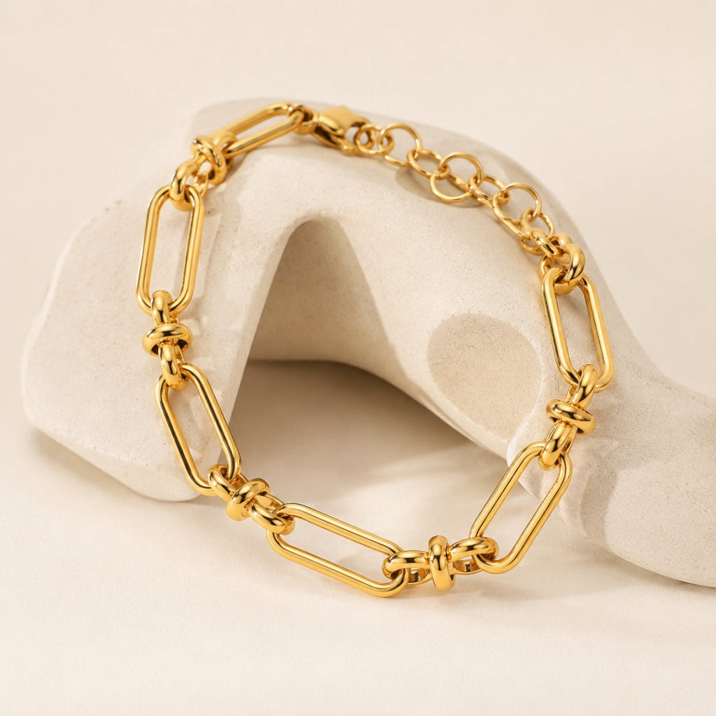 Elodie Paperclip Chain Bracelet - Luzy Jewels