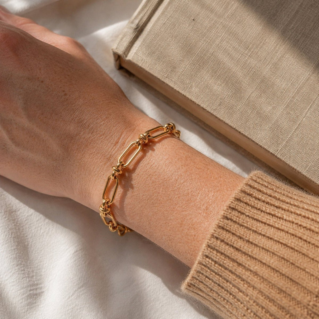 Elodie Paperclip Chain Bracelet - Luzy Jewels