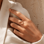 Evadne Organic Open Heart Ring - Luzy Jewels