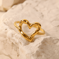 Evadne Organic Open Heart Ring - Luzy Jewels