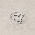 Evadne Organic Open Heart Ring - Luzy Jewels
