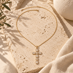 Evangelle Halo Cross Necklace - Luzy Jewels