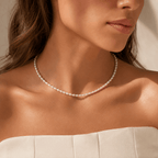 Evania Freshwater Pearl Strand Necklace - Luzy Jewels