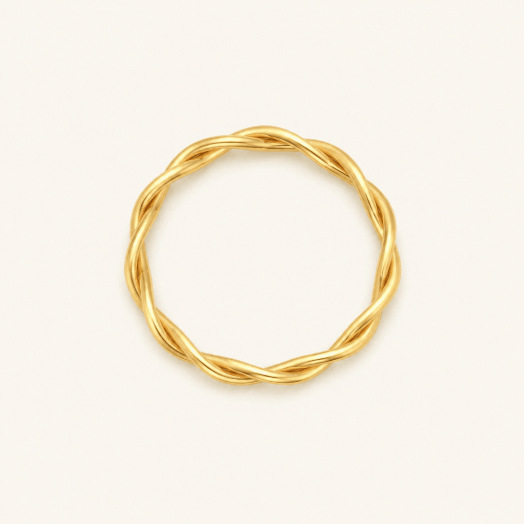 Evia Double-Twist Band Ring - Luzy Jewels